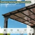 12’x12’ Wall Mounted Gazebos Pergola on Clearance, Outdoor Patio, Large Wall-Mounted Heavy Duty Awnings