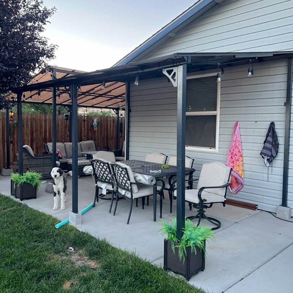 Polycarbonate Wall Mounted Lean To Gazebo