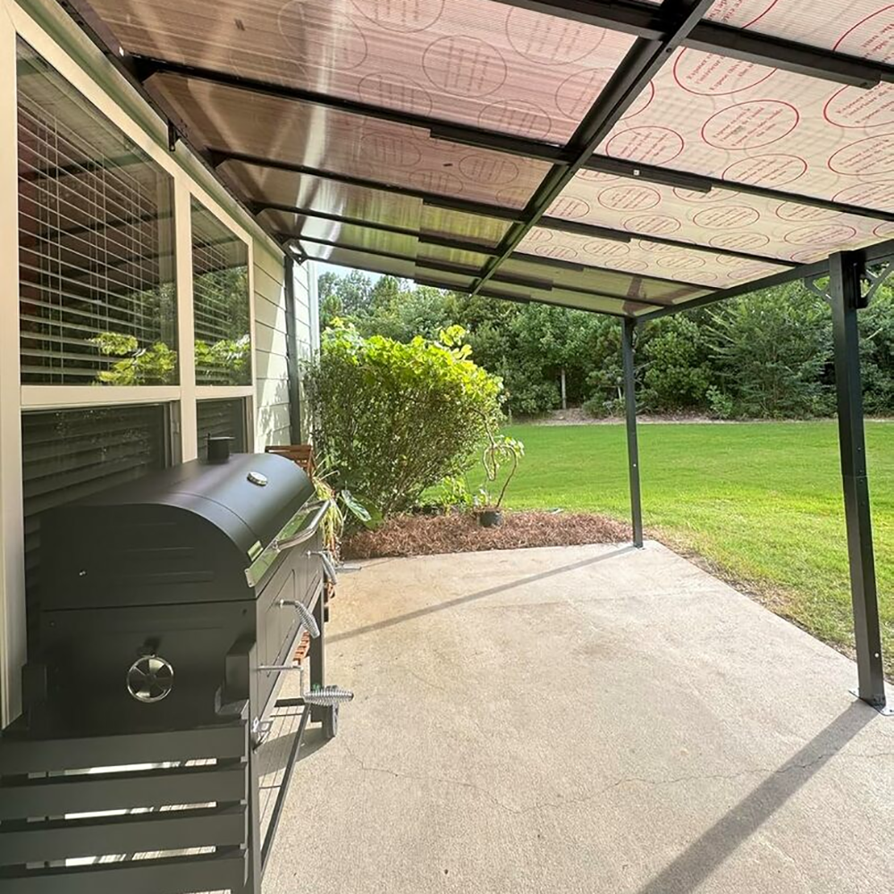 Polycarbonate Wall Mounted Lean To Gazebo