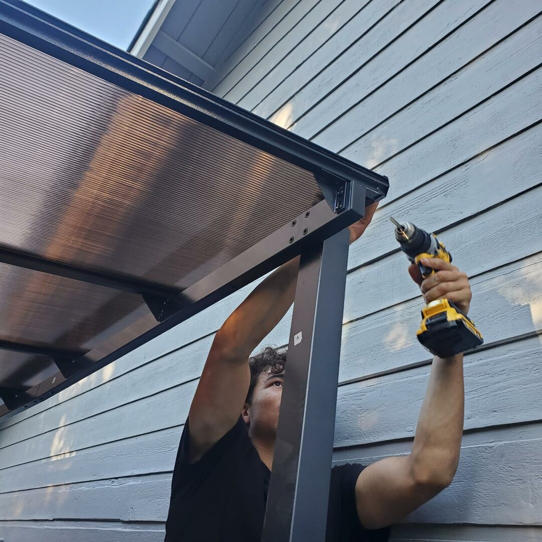 Polycarbonate Wall Mounted Lean To Gazebo