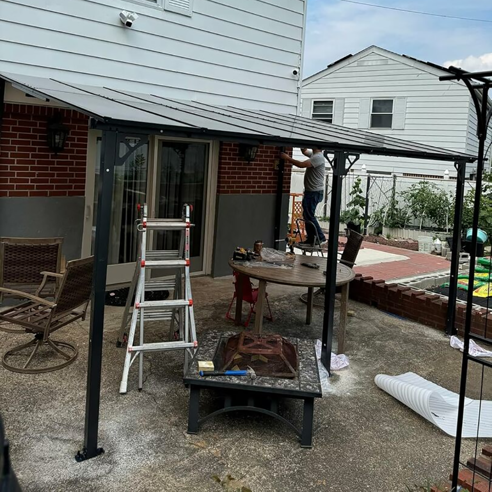 Polycarbonate Wall Mounted Lean To Gazebo