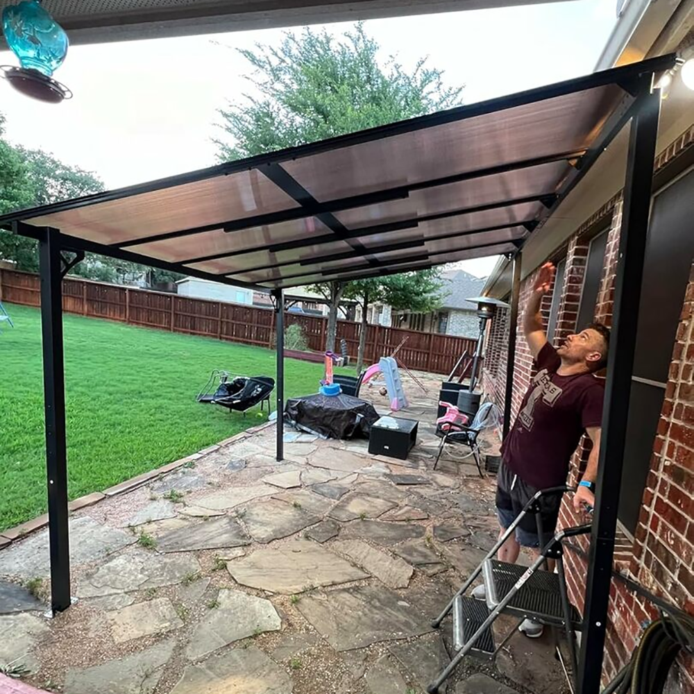 Polycarbonate Wall Mounted Lean To Gazebo