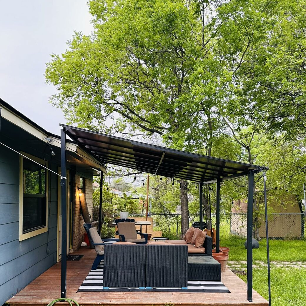 Polycarbonate Wall Mounted Lean To Gazebo