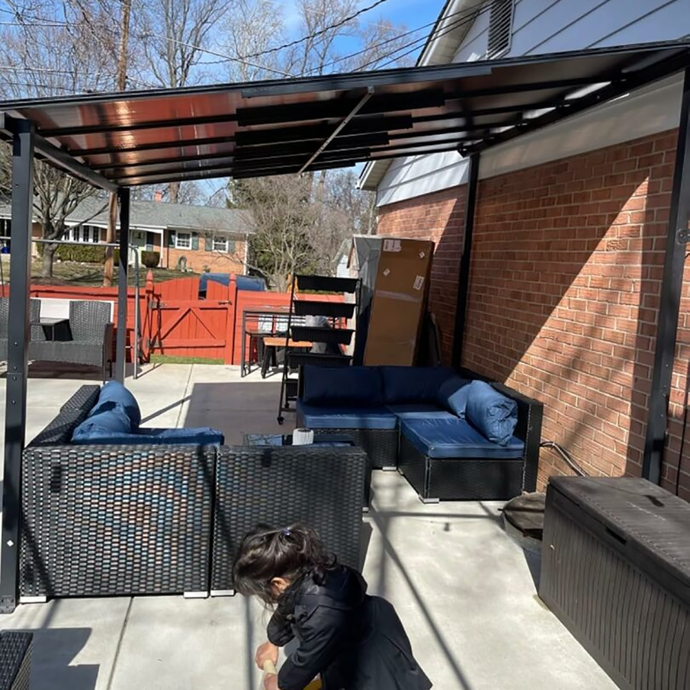 Polycarbonate Wall Mounted Lean To Gazebo