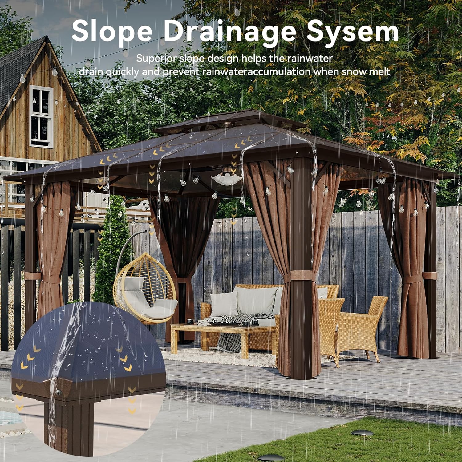 Polycarbonate Hardtop Gazebo