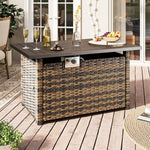 Wicker Fire Pit Table - View 2