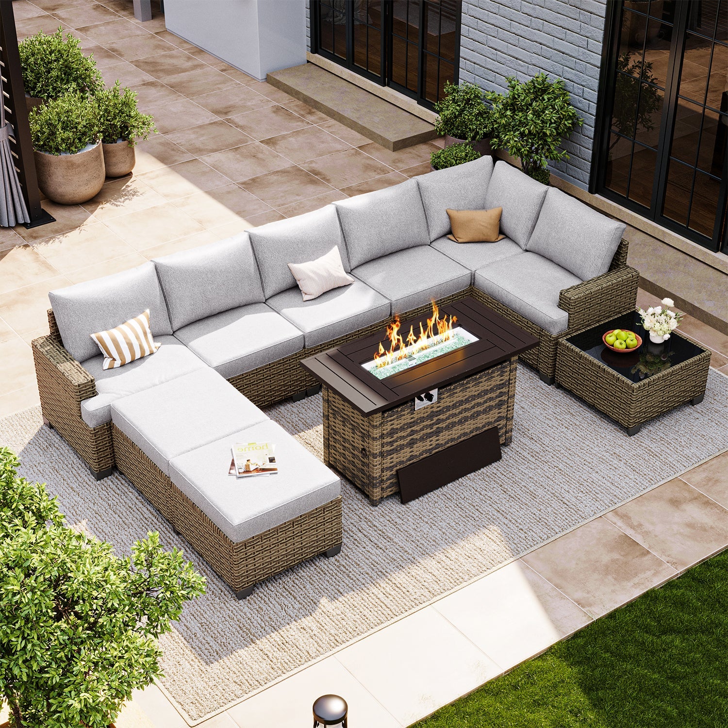 2-Piece Wicker Patio Set