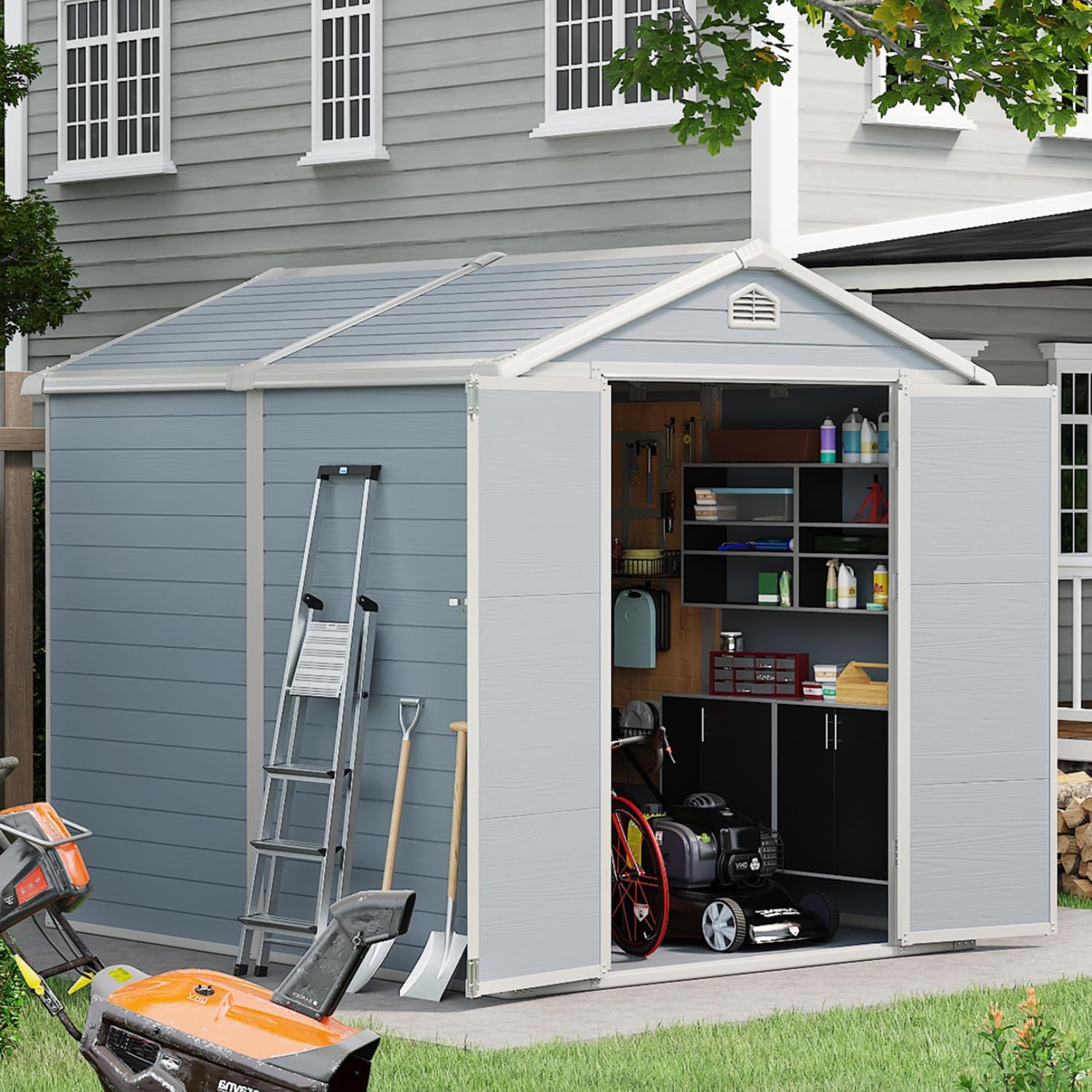 Resin Utility Storage Shed House