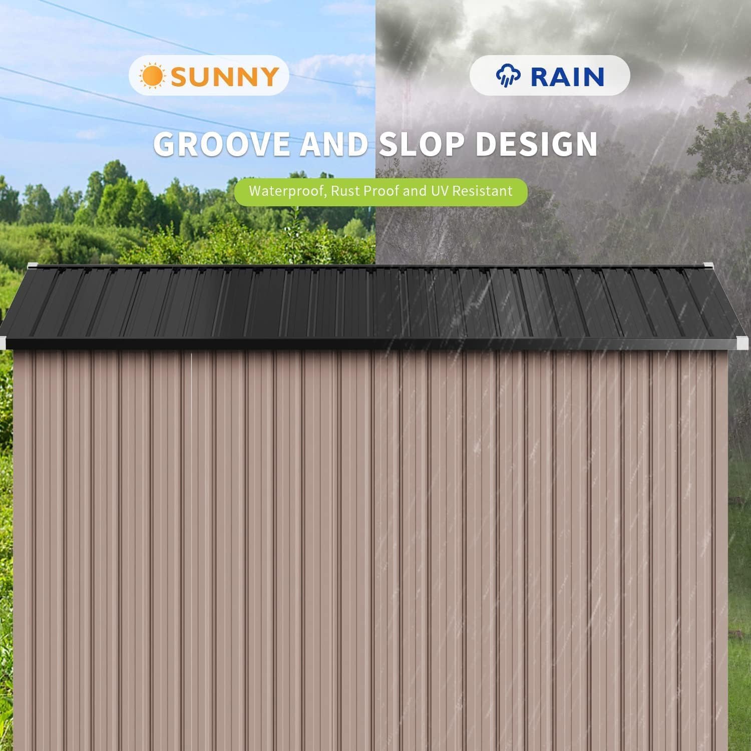 Metal Utility Shed House with Air Vent