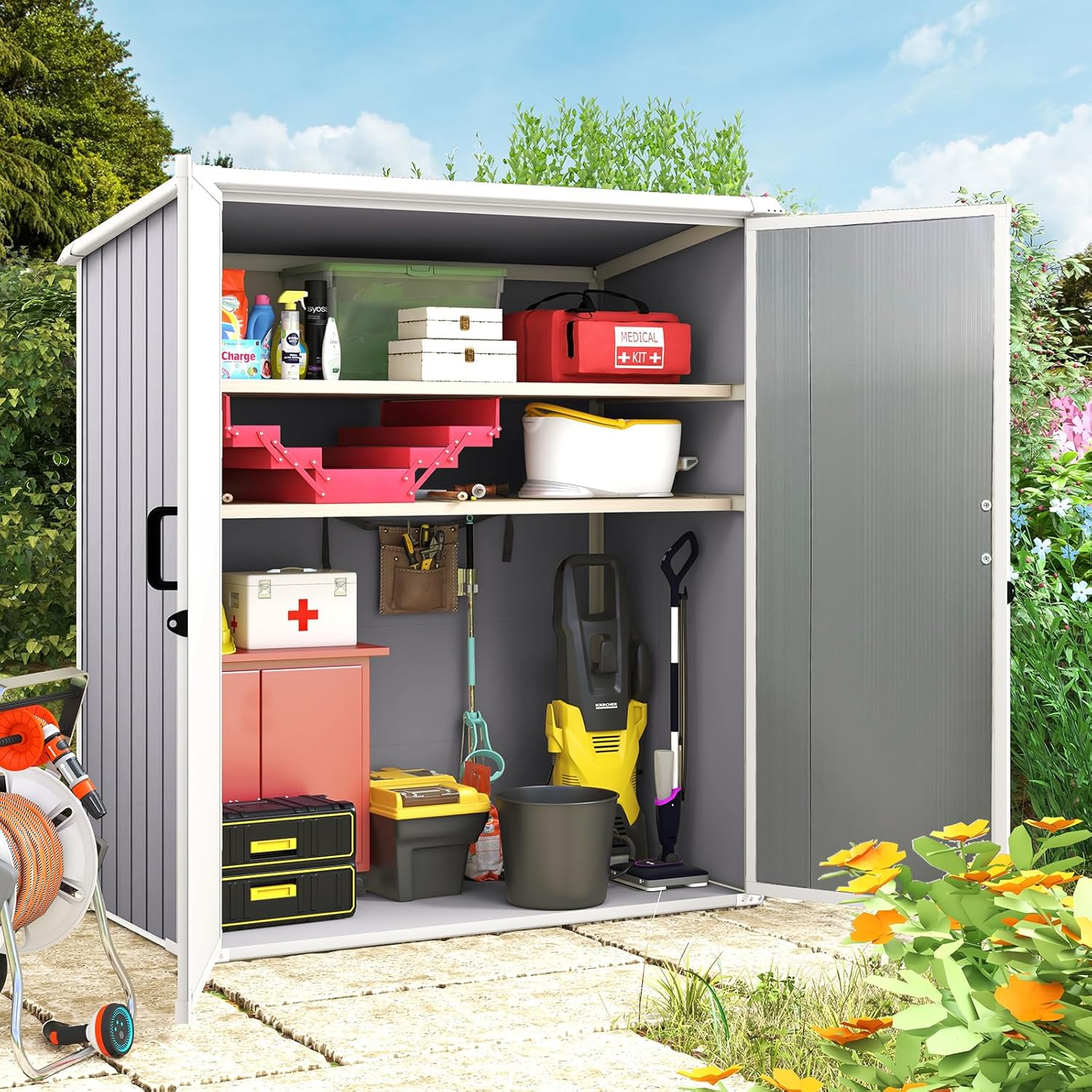 Resin Utility Storage Shed House