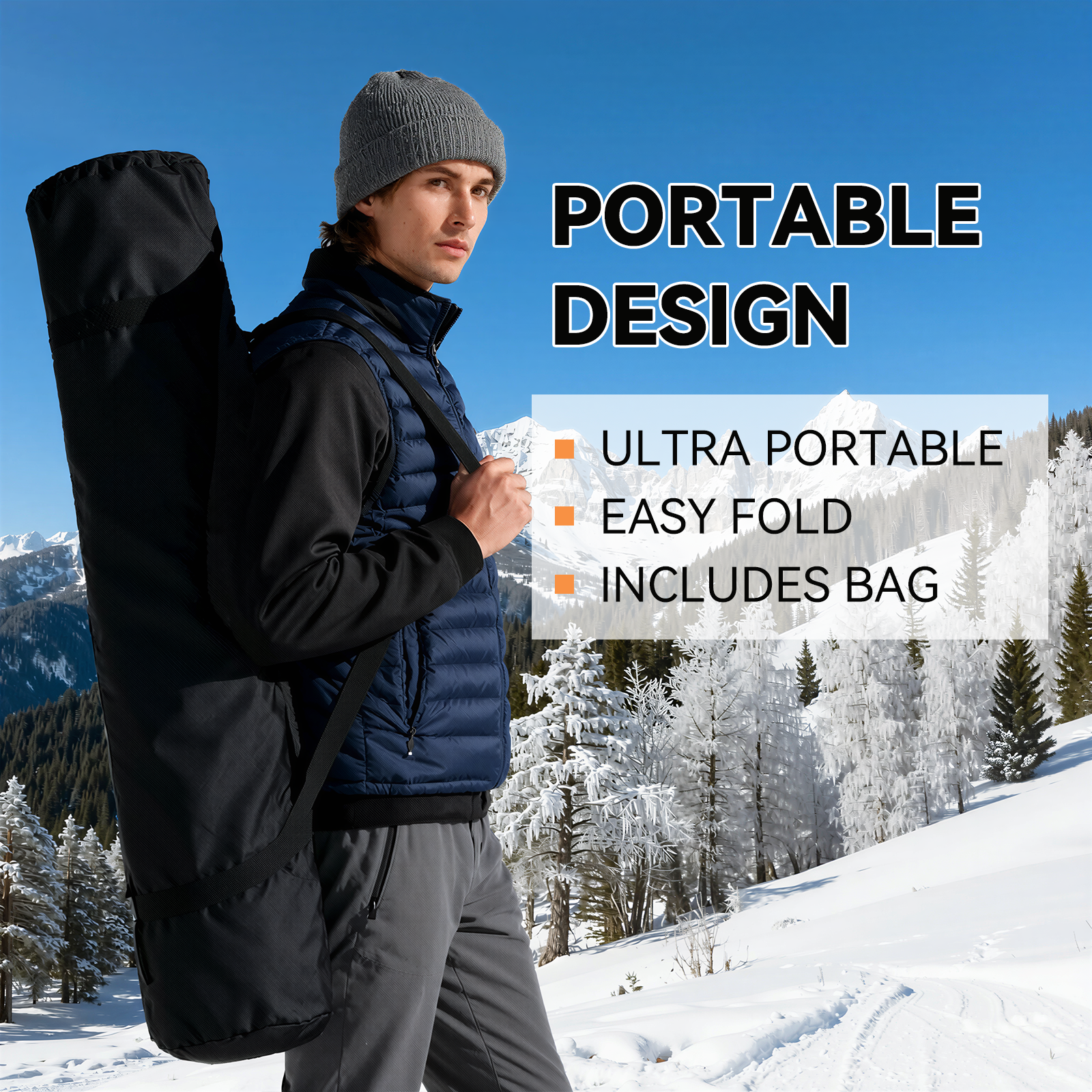 Aoxun Ice Fishing Tent Pop Up Instant Setup 2-3 Person Portable Shanty Hub Waterproof Insulated Shelter for Winter Fishing & Camping