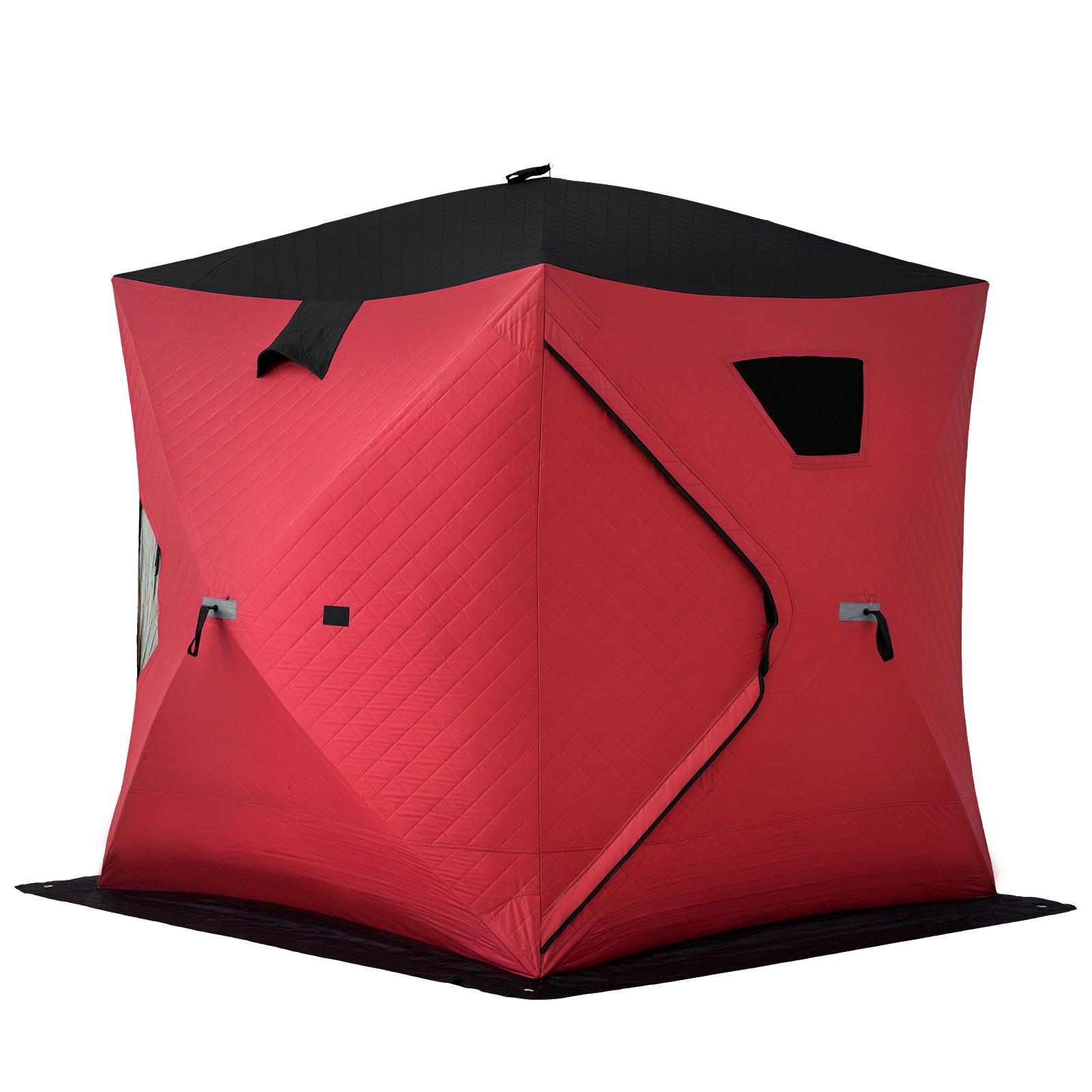 Aoxun Ice Fishing Tent Pop Up Instant Setup 3-4 Person Portable Shanty Hub Waterproof Insulated Shelter for Winter Fishing & Camping
