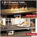 Wicker Fire Pit Table - View 3