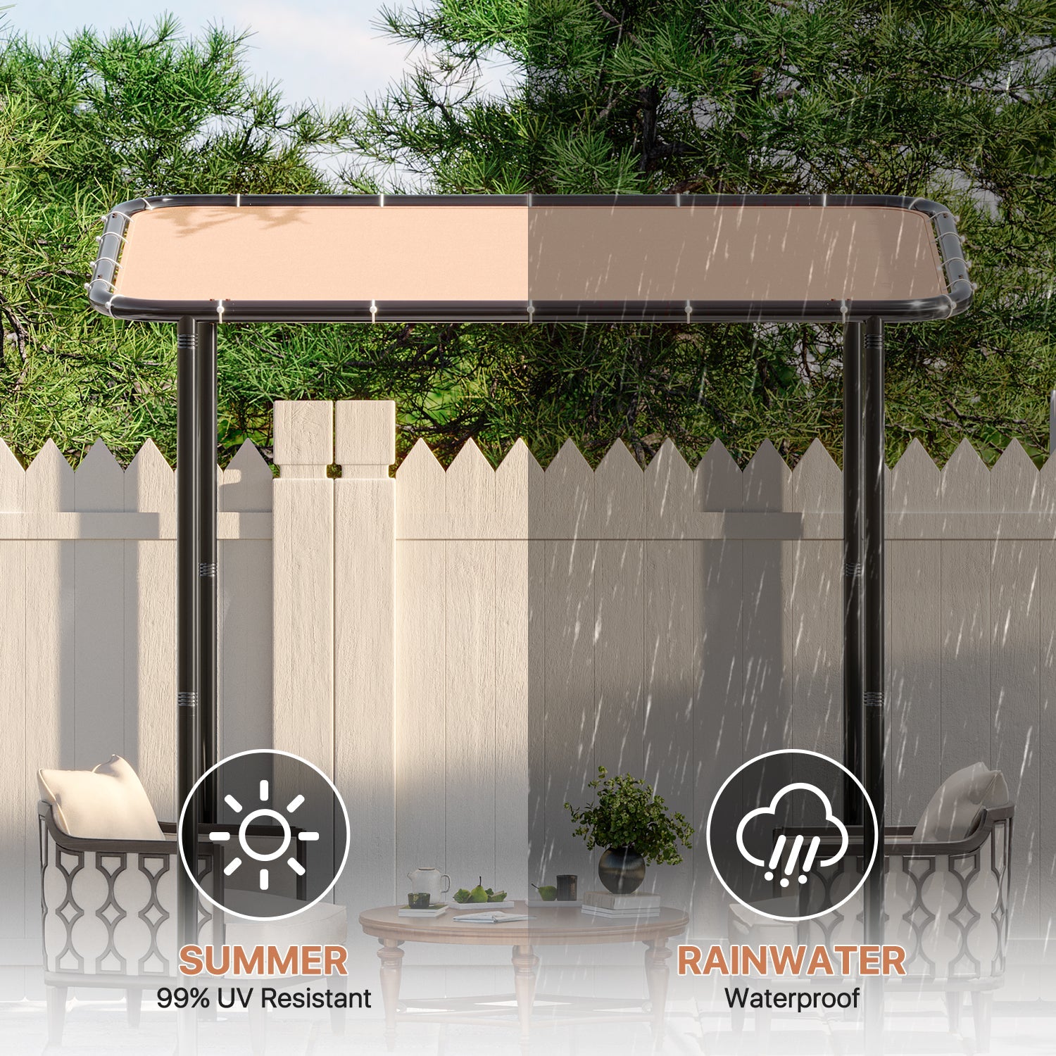 8' x 5' Lean-to Gazebo - View 4