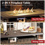 Wicker Fire Pit Table - View 3