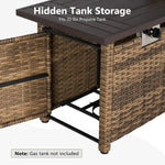 Wicker Fire Pit Table - View 5
