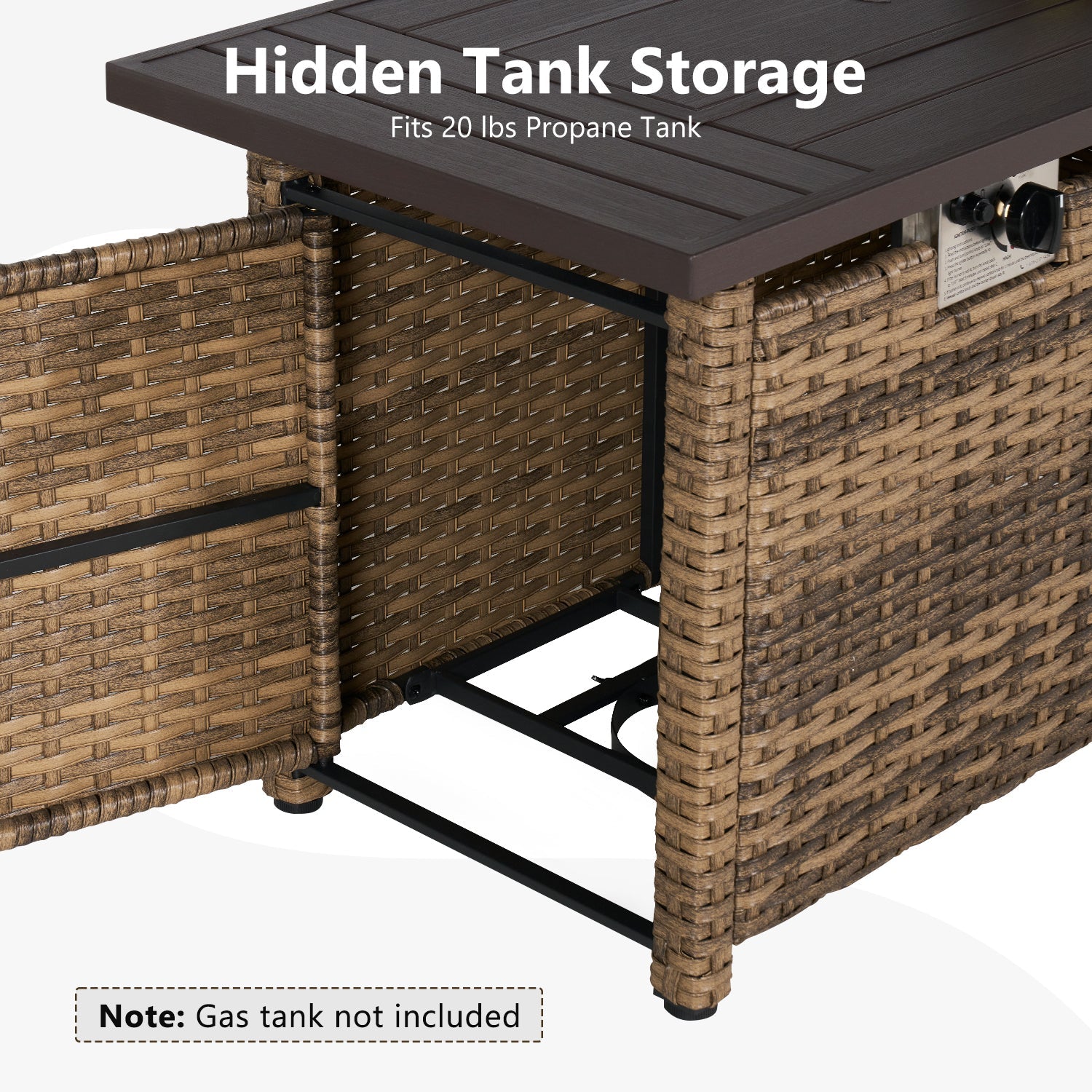 Wicker Fire Pit Table - View 5
