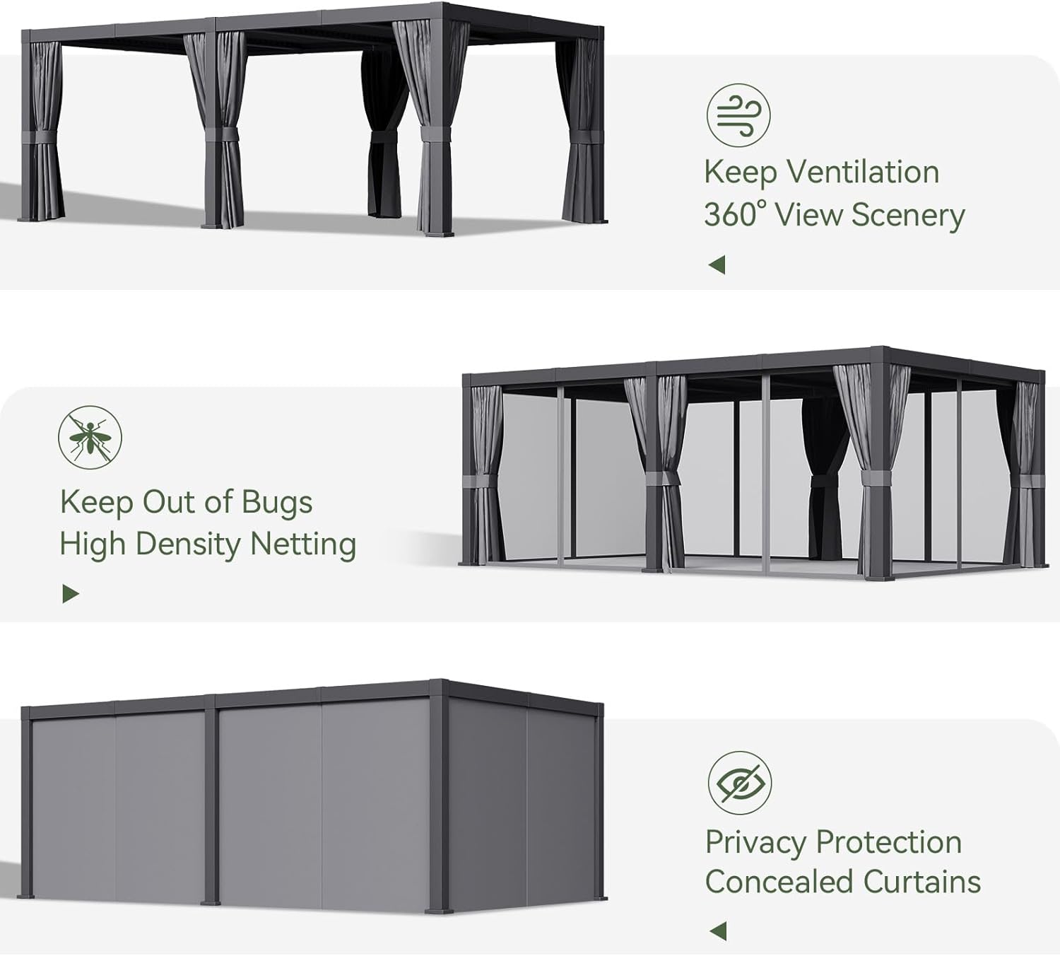 Louvered Aluminum Pergola