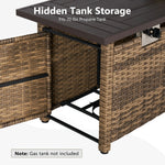 Wicker Fire Pit Table - View 5