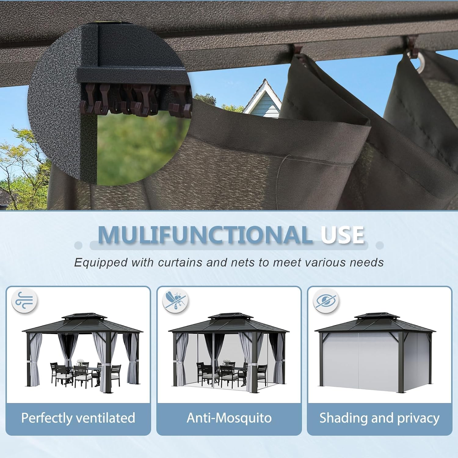 10'x12' Hardtop Gazebo