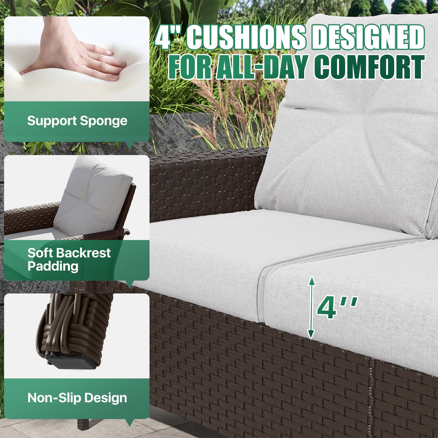 7-Piece Wicker Patio Set - View 3
