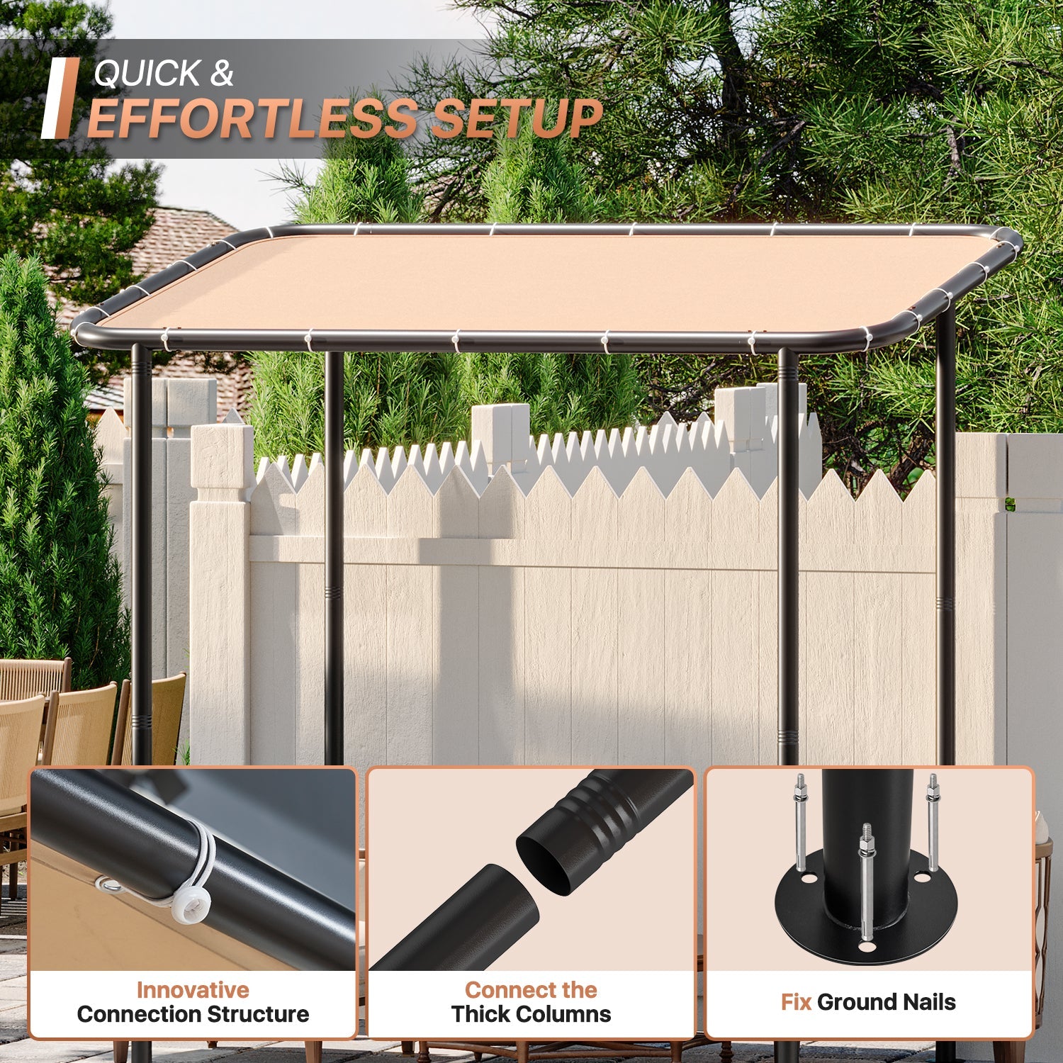 8' x 5' Lean-to Gazebo - View 2
