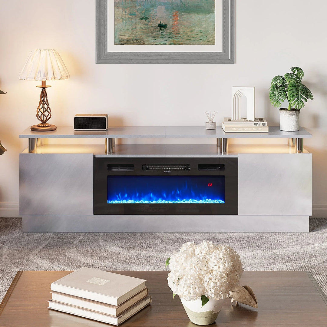 Fireplace TV Stand, Entertainment Center for TVs up to 80\, image size:1080x1080