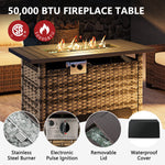 Wicker Fire Pit Table - View 4
