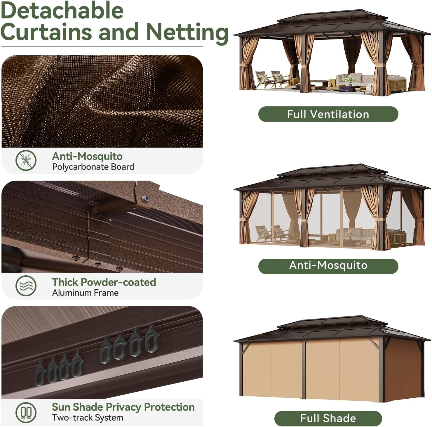 Polycarbonate Hardtop Gazebo