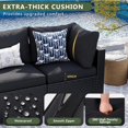 10 Piece Patio Furniture Set Wicker Rattan Patio Sectional Sofa Set Outdoor Seating Furniture with 4'' Thickened Cushion, Black (Include Waterproof Cover)