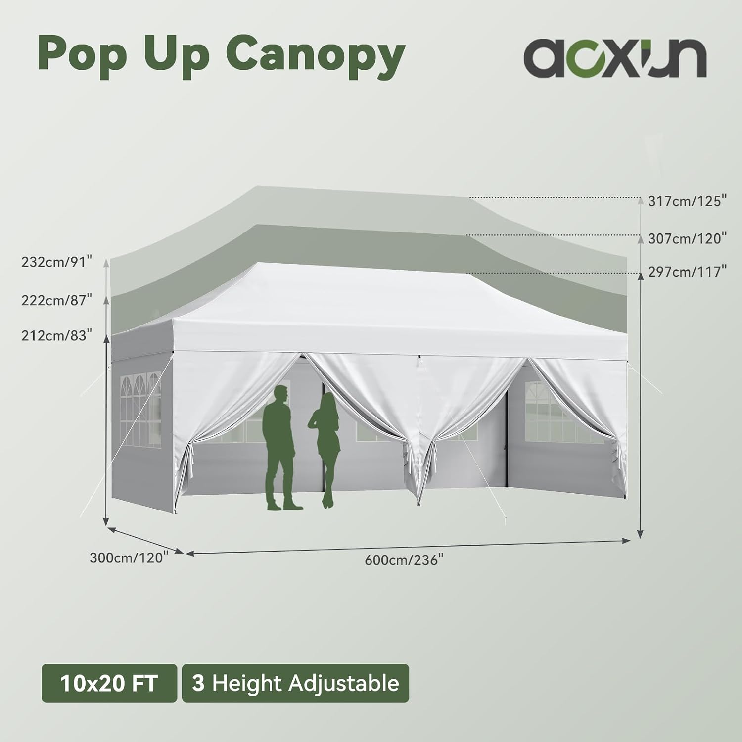10' x 20' White Pop-Up Canopy - View 5