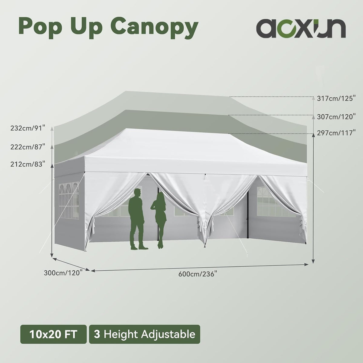 10' x 20' White Pop-Up Canopy - View 5