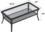 Wicker Patio Coffee Table - View 2