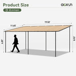 Aoxun 12' x 20' Wall-Mounted Lean-To Gazebo