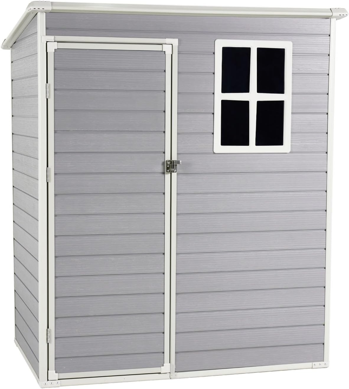 5' x 3' Resin Utility Storage Shed with Window, Grey