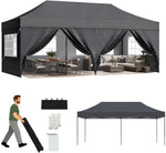 10' x 20' Dark Gray Pop-Up Canopy