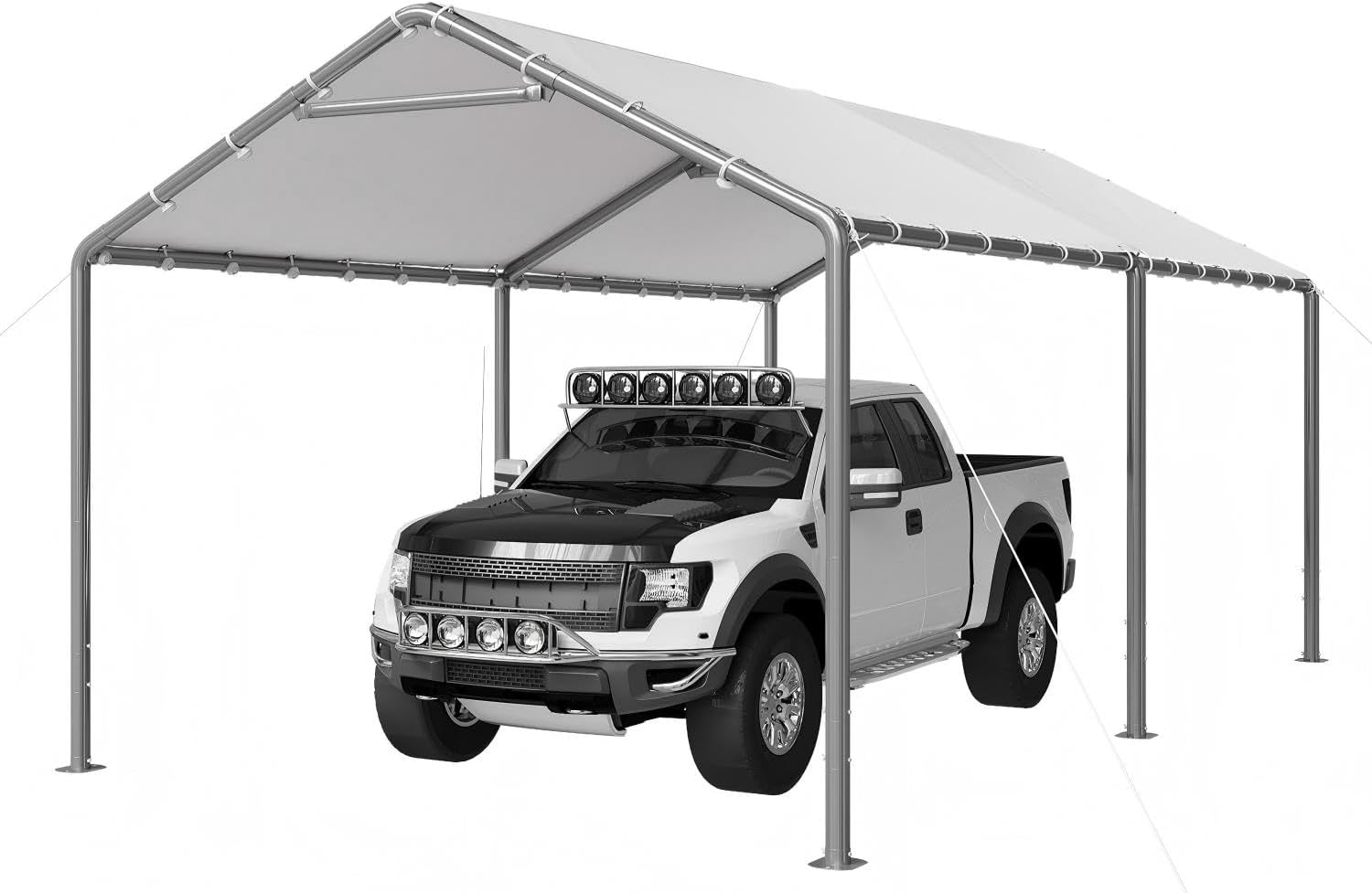 10' x 20' White Carport