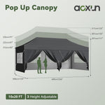 10' x 20' Dark Gray Pop-Up Canopy - View 5