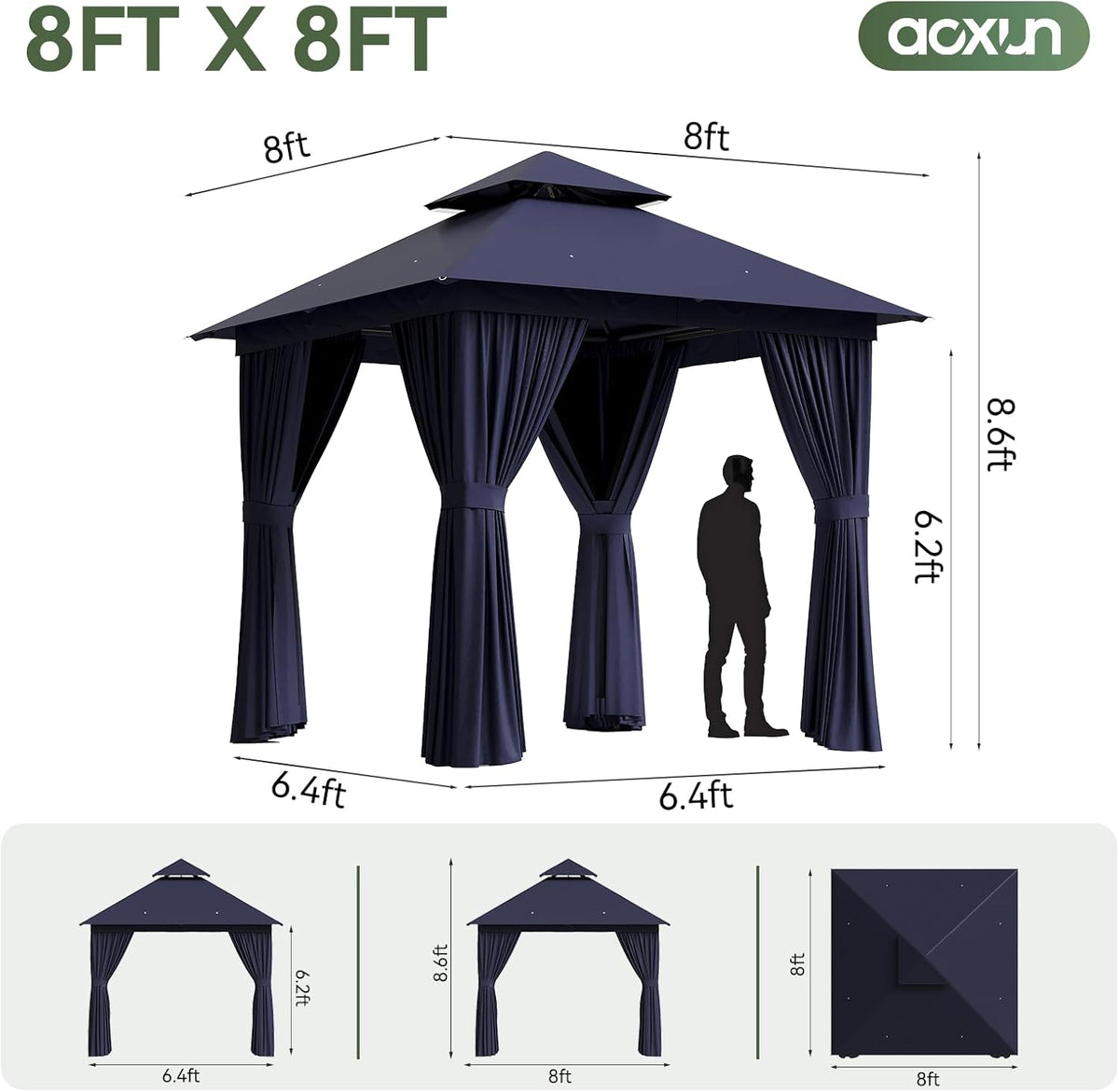 8' x 8' Soft Top Gazebo - View 2