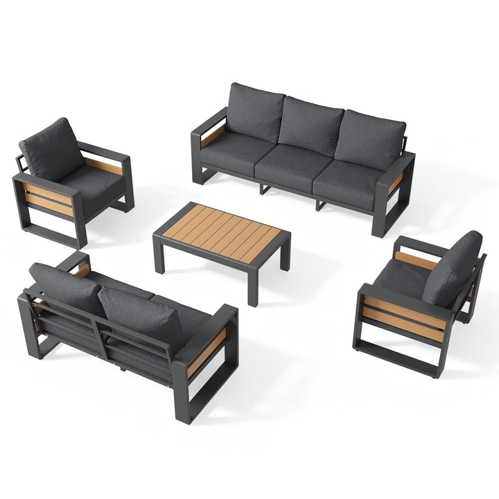 Aoxun 5-Piece Aluminum Patio Furniture Set