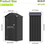 2.82' x 2.2' Vertical Metal Storage Shed - View 2