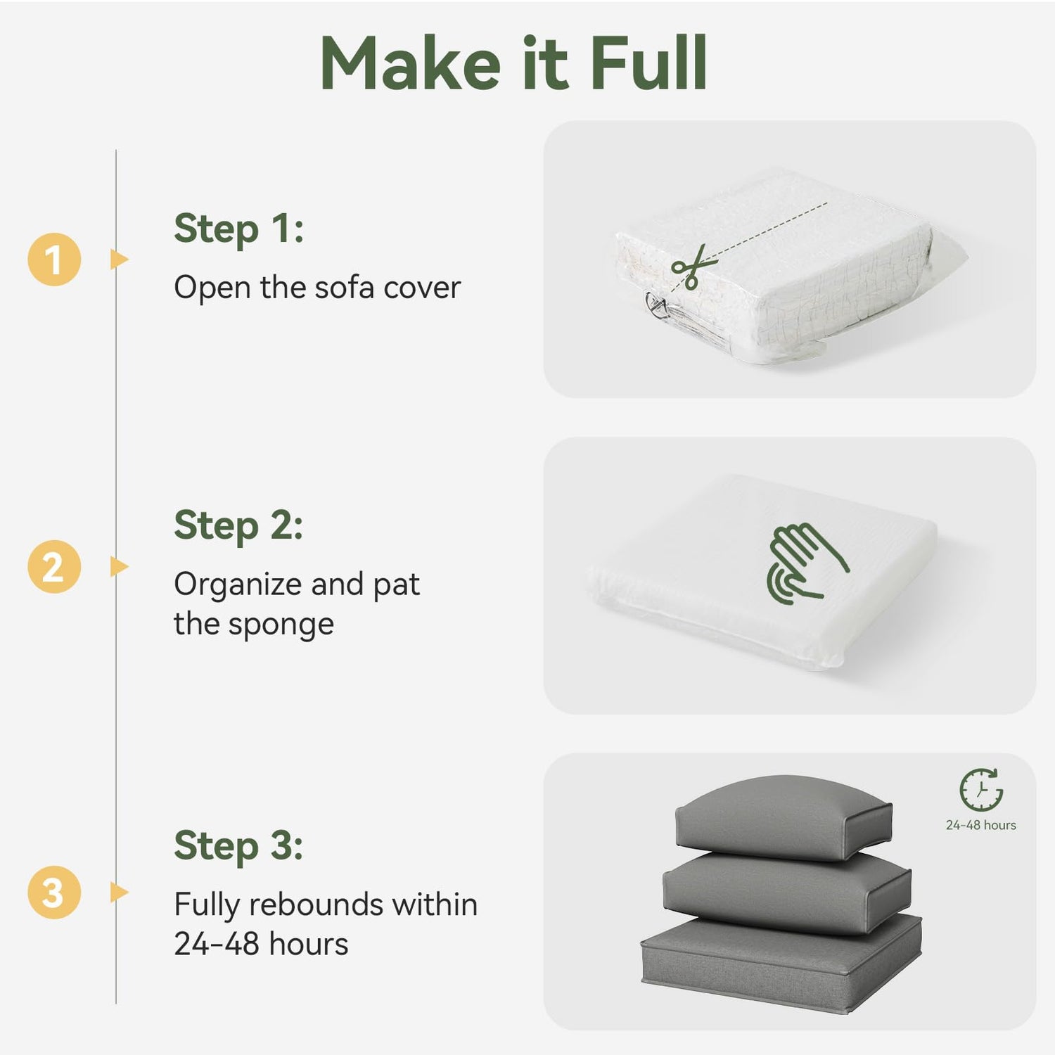 Aoxun Replacement Cushions for Outdoor Furniture