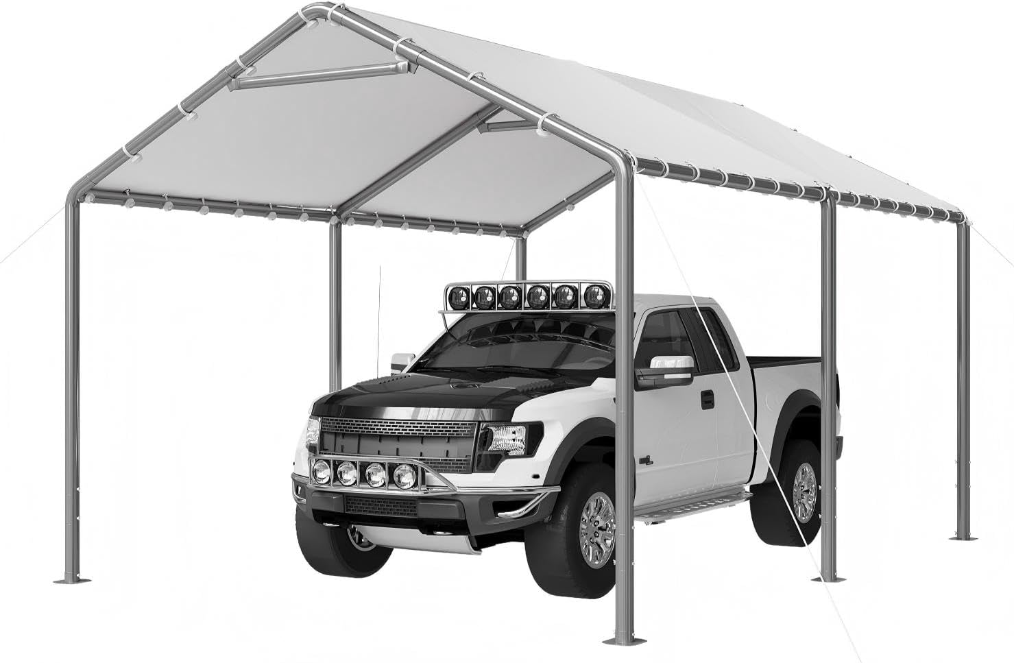 10' x 15' White Carport