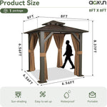 8' x 8' Polycarbonate Hardtop Gazebo - View 4