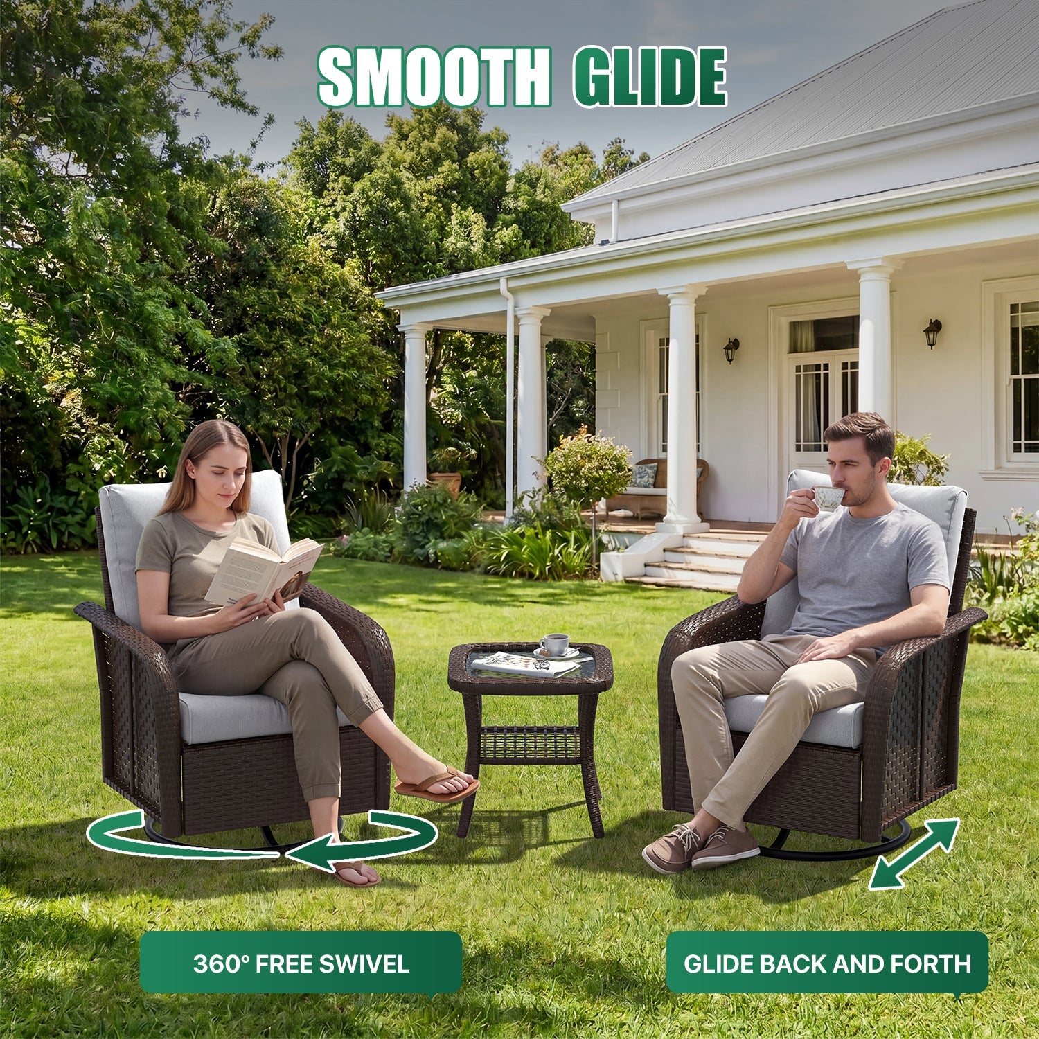 7-Piece Wicker Patio Set - View 2