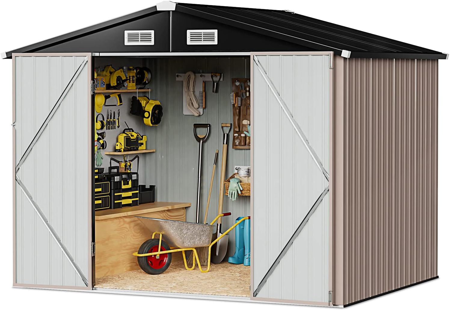 Metal Utility Shed House with Air Vent