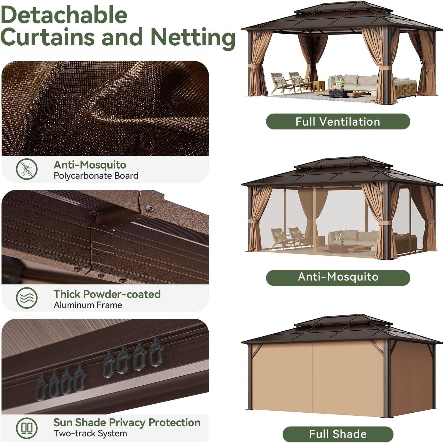 Polycarbonate Hardtop Gazebo