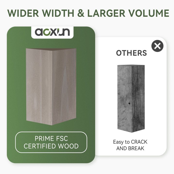 AOXUN 6' x 10' Outdoor Cedar Wood Greenhouse, Walk-in Greenhouse with Adjustable Roof Vent and Lockable Door