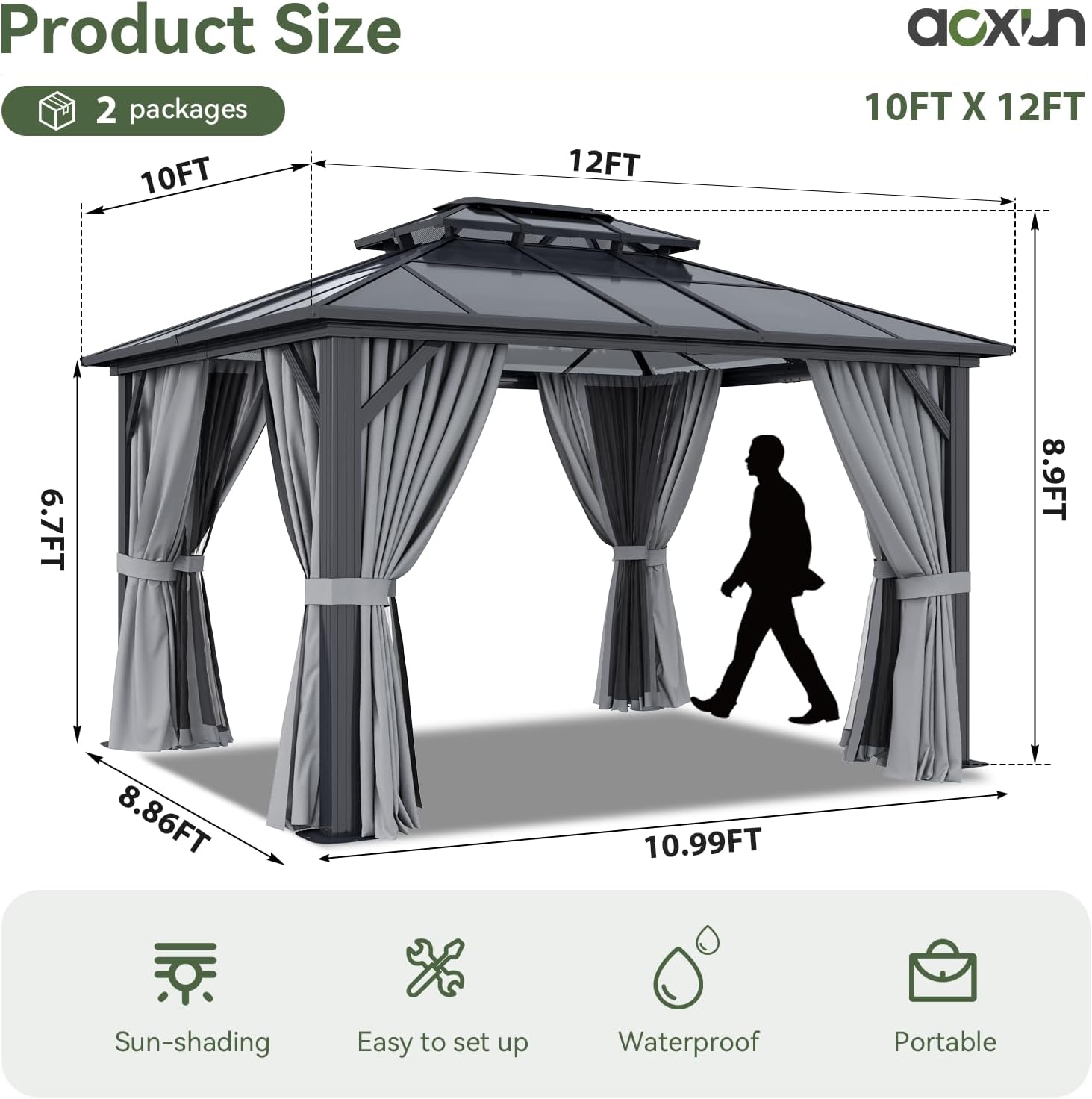 Polycarbonate Hardtop Gazebo