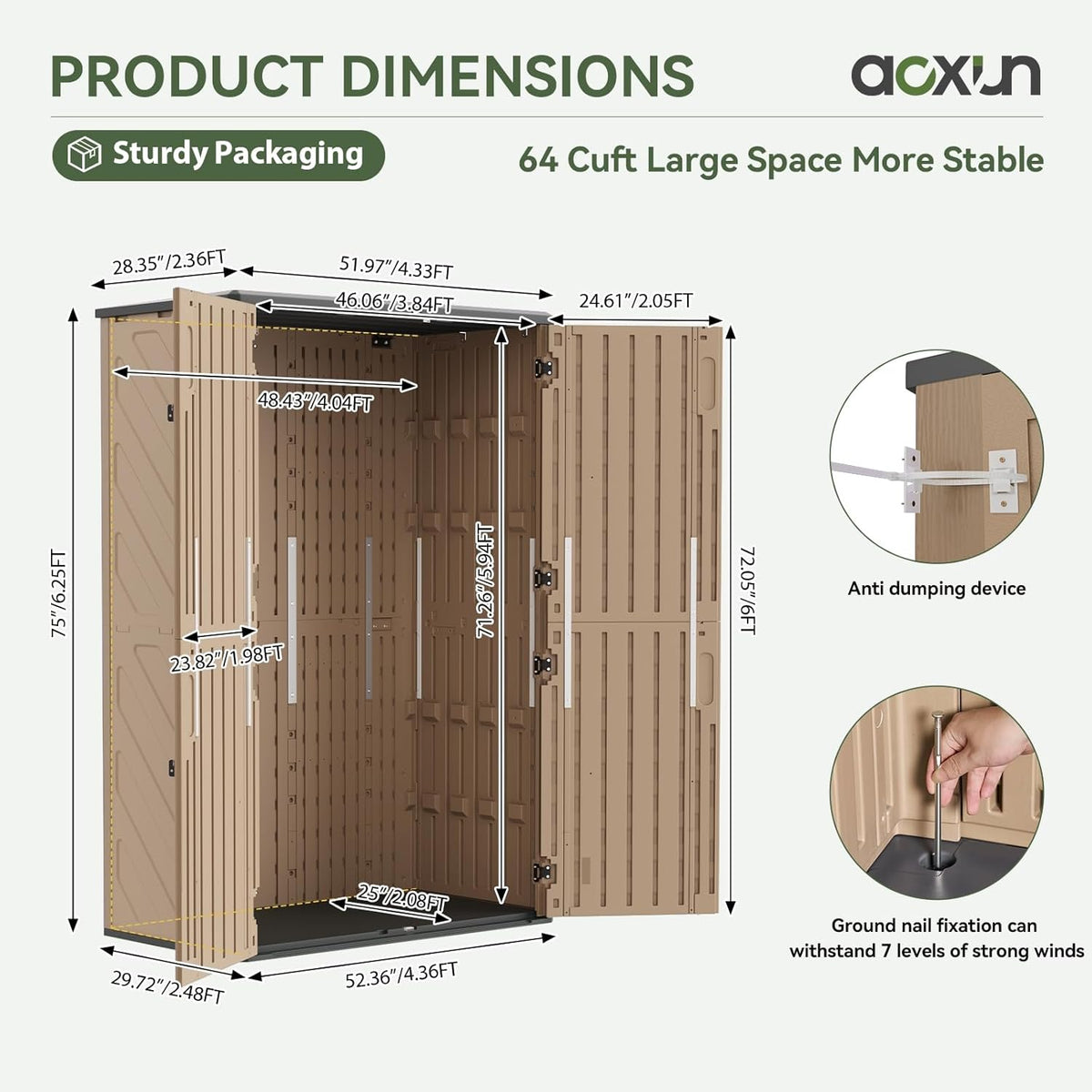 Vertical Resin Storage Shed - View 2